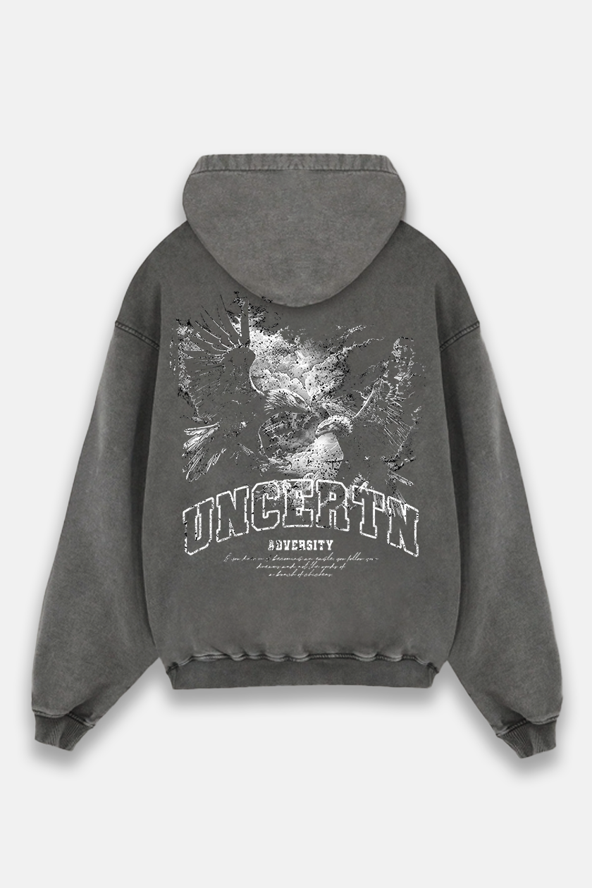 UC010 Phantom Oversized Hoodie - Grey Wash