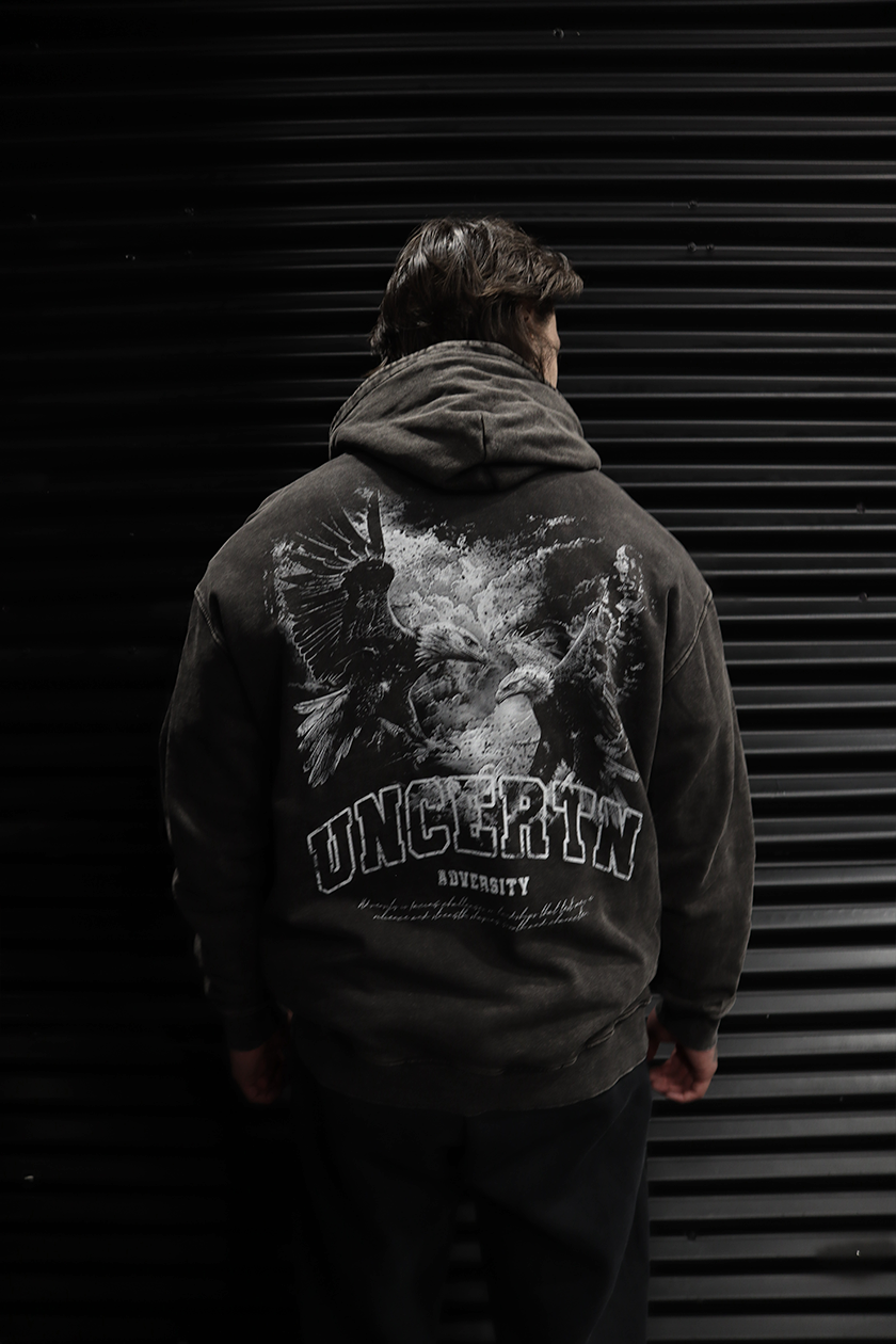 UC010 Phantom Oversized Hoodie - Grey Wash