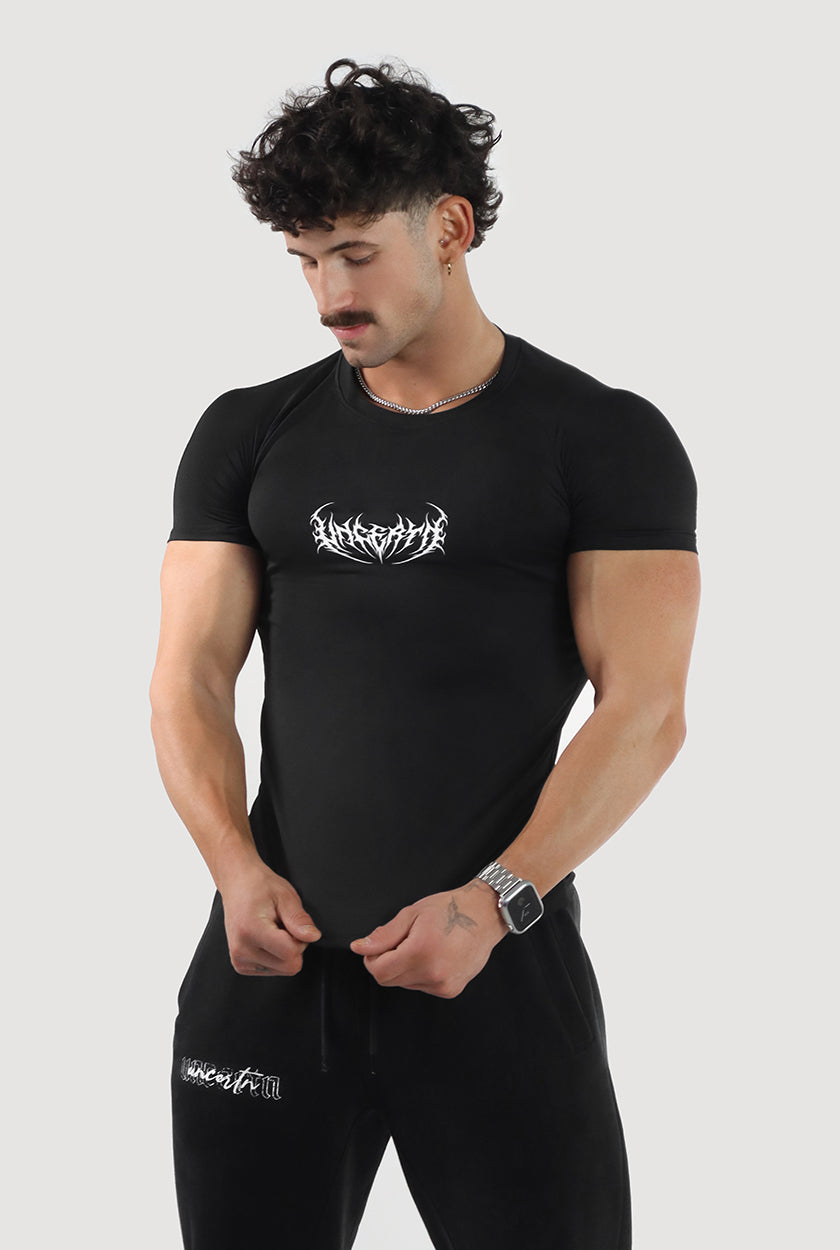 UC046 Void Compression Tee - Black/Purple
