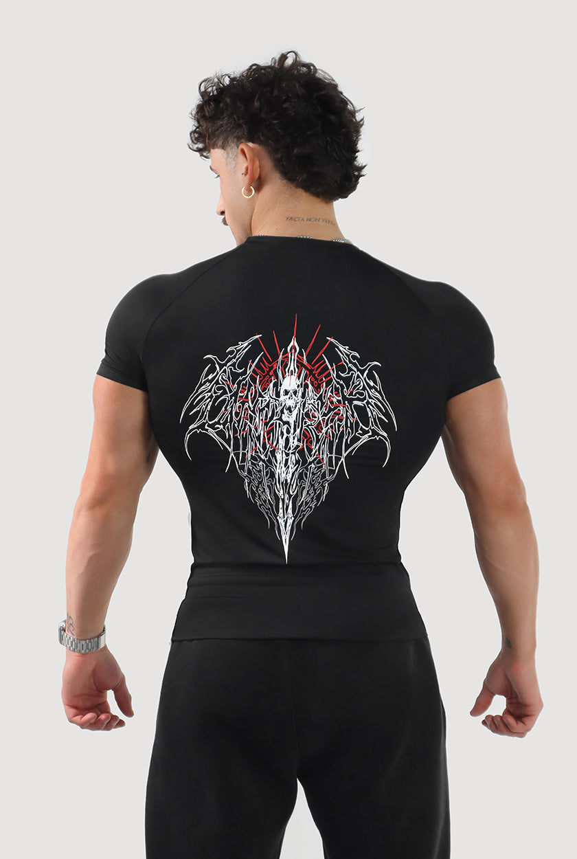 UC046 Void Compression Tee - Black/Red