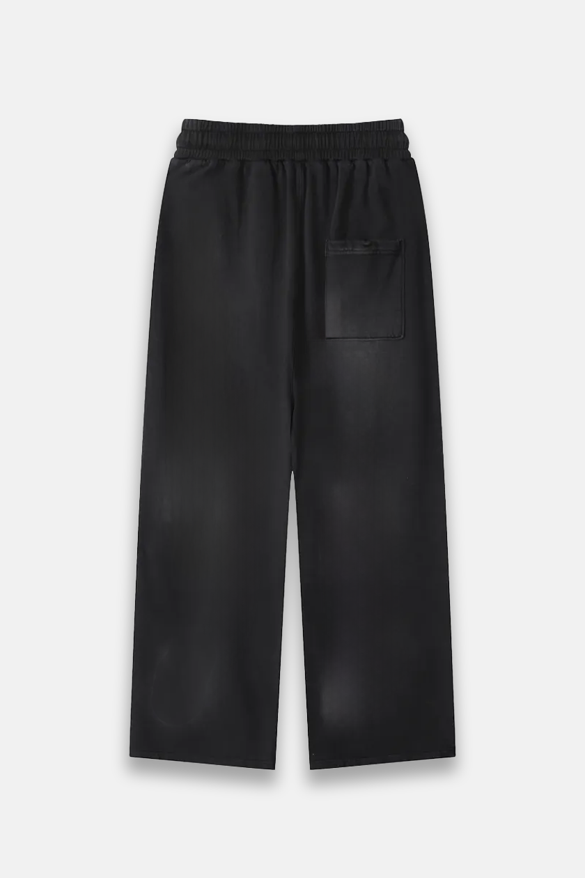 UC038 Obsidian Straight Cut Joggers - Black Wash