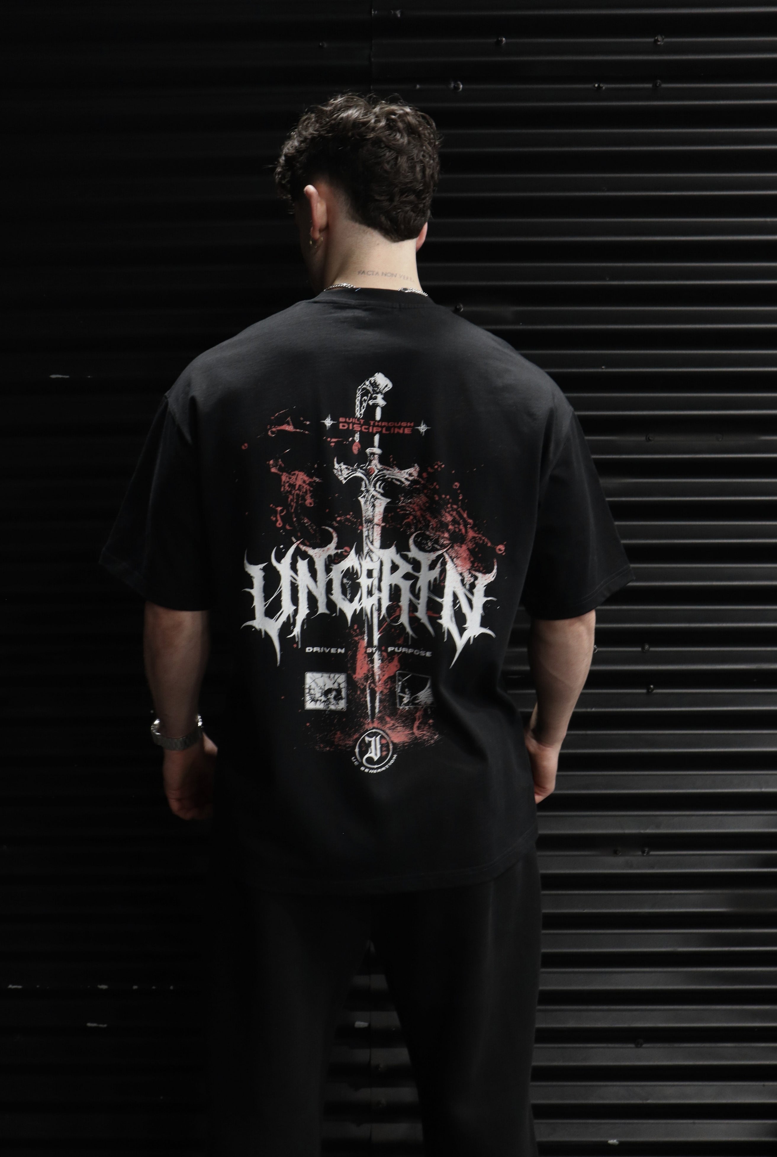 UC048 Shadow Oversized Tee - Black