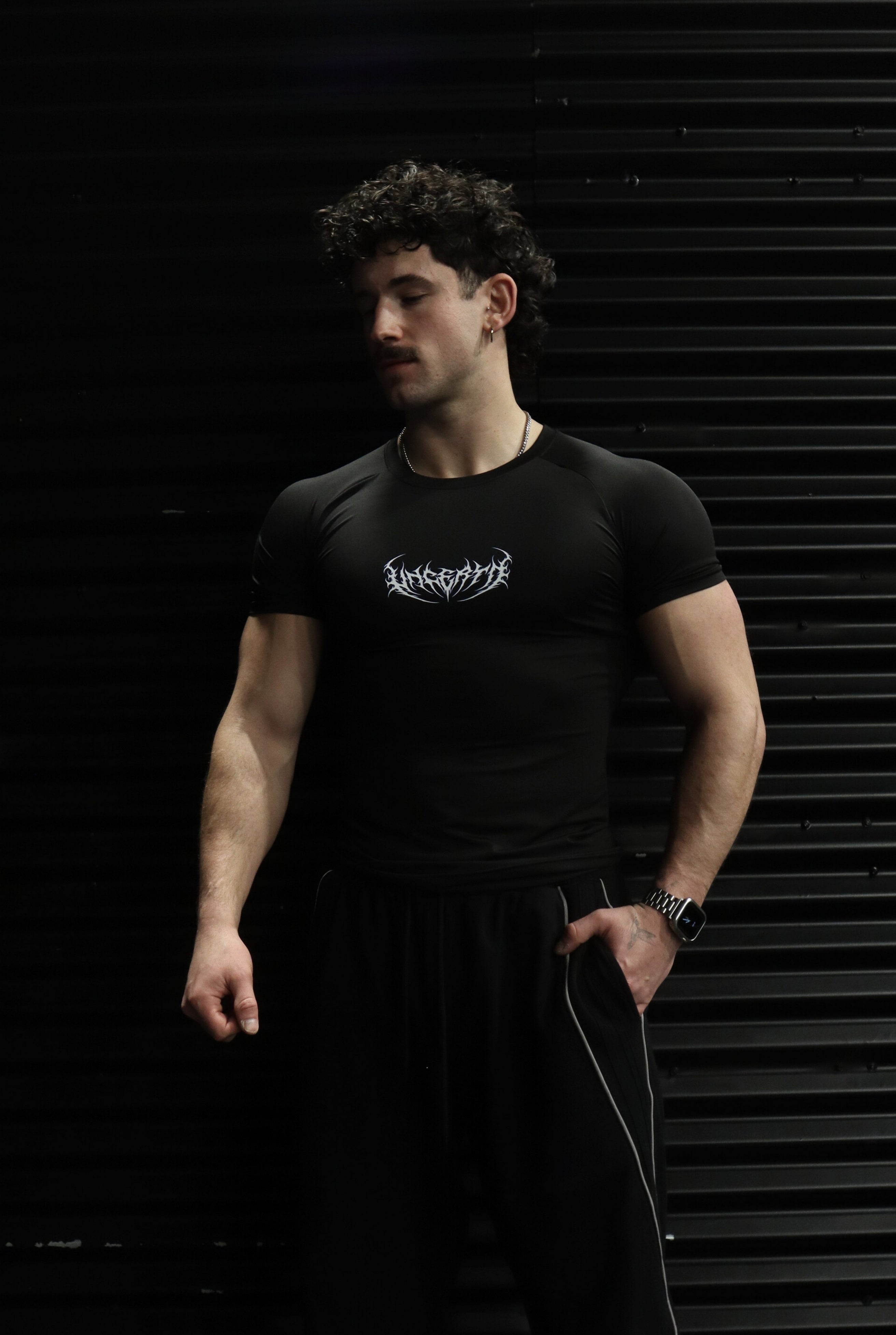 UC046 Void Compression Tee - Black/Blue