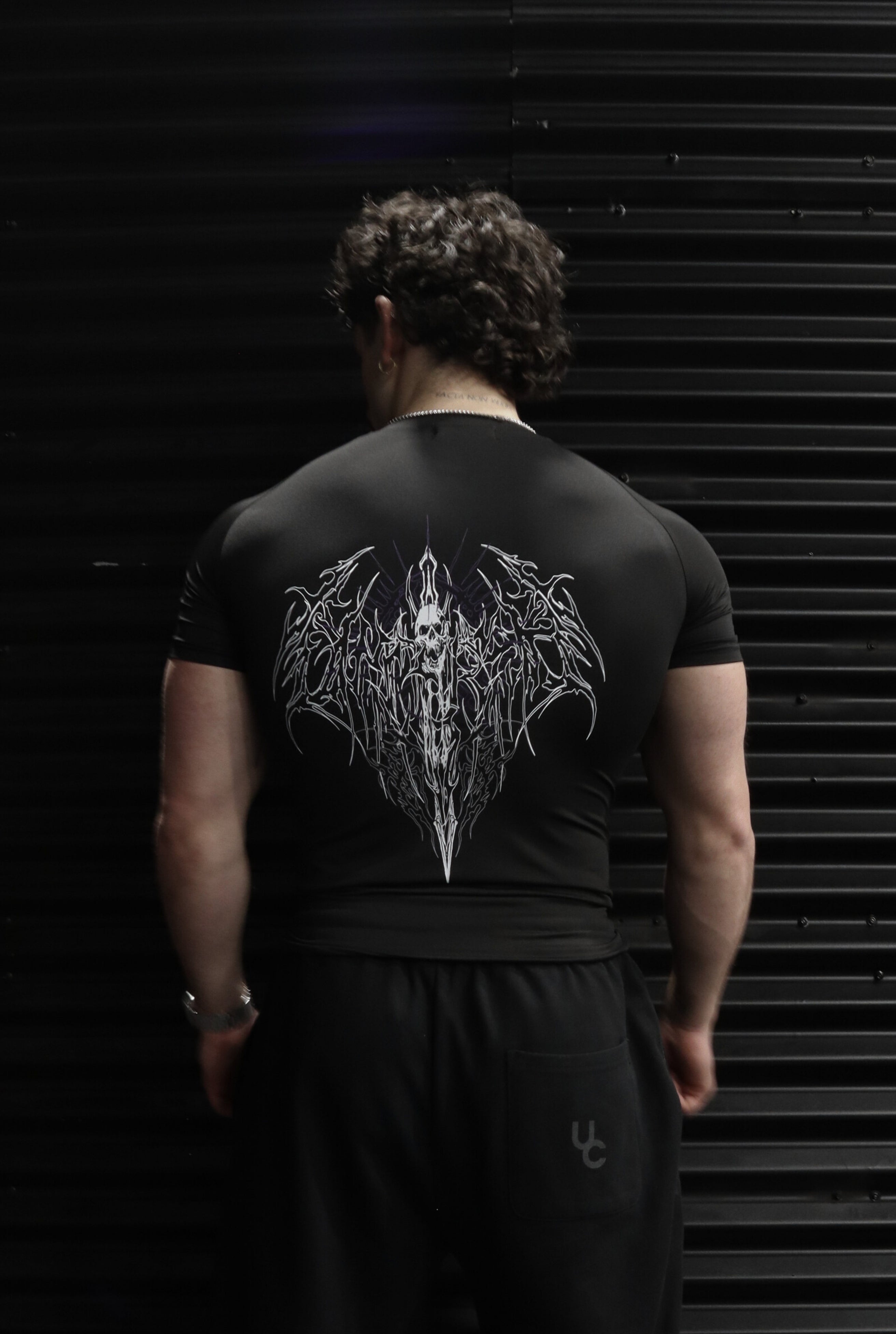 UC046 Void Compression Tee - Black/Purple