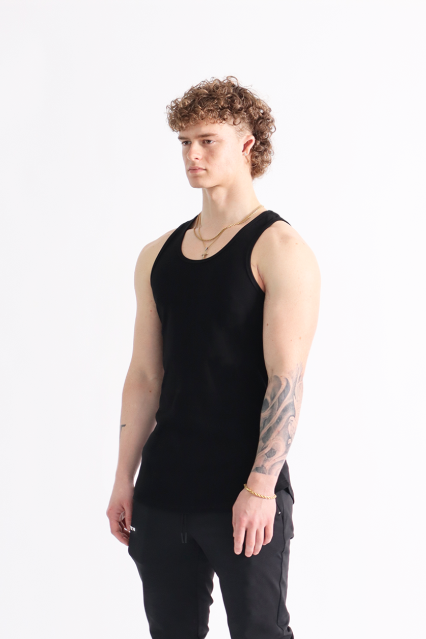 UC01 Arrival Ribbed Scoop Tank - Black