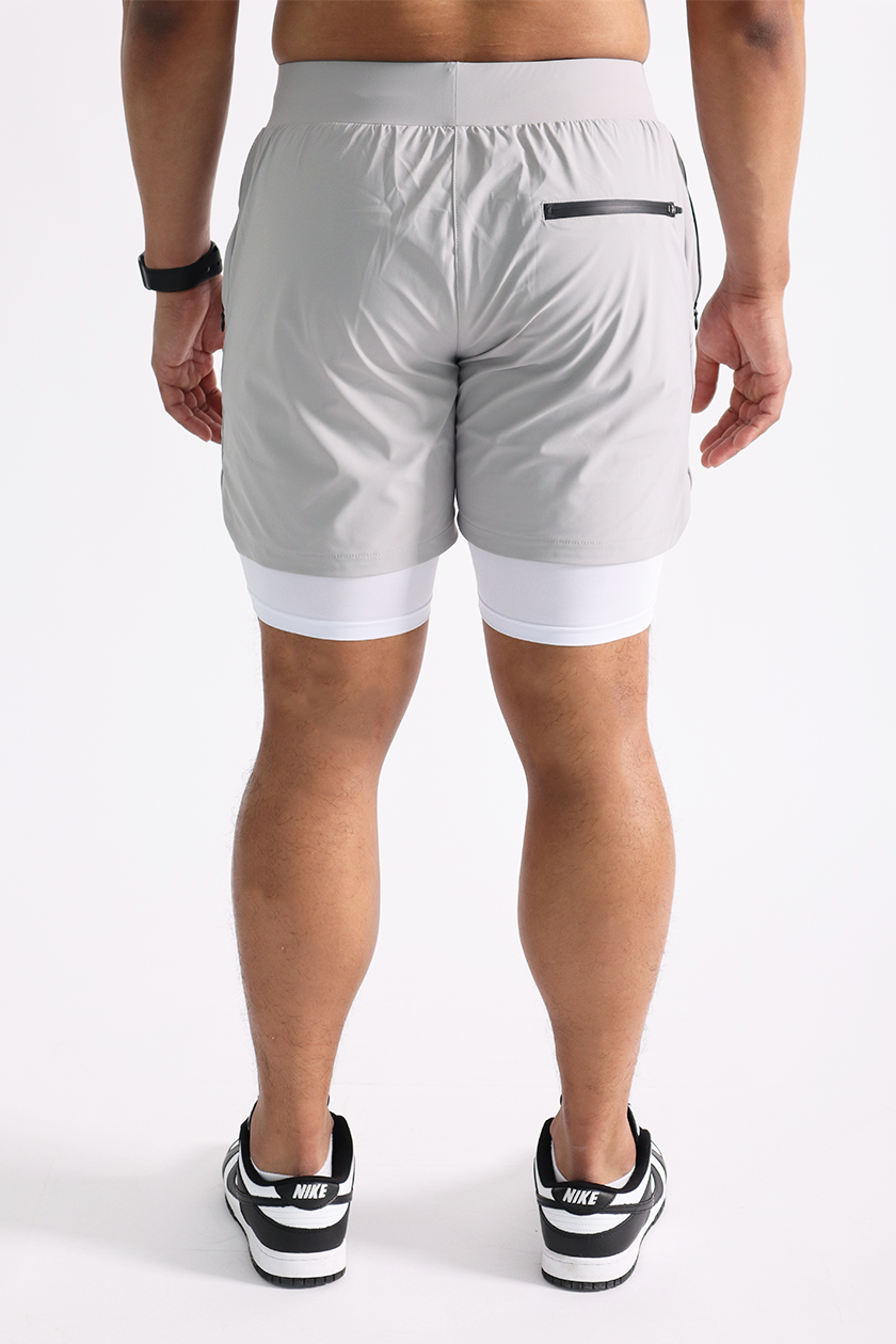 UC04 Arrival Compression Shorts - Light Grey