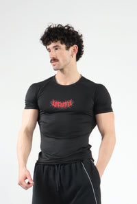 UC045 Venom Compression Tee - Black/Red