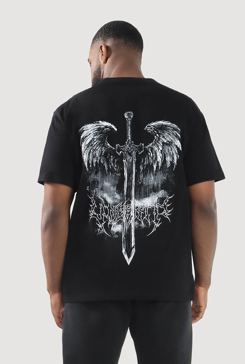 UC026 Precision Oversized Tee - Black