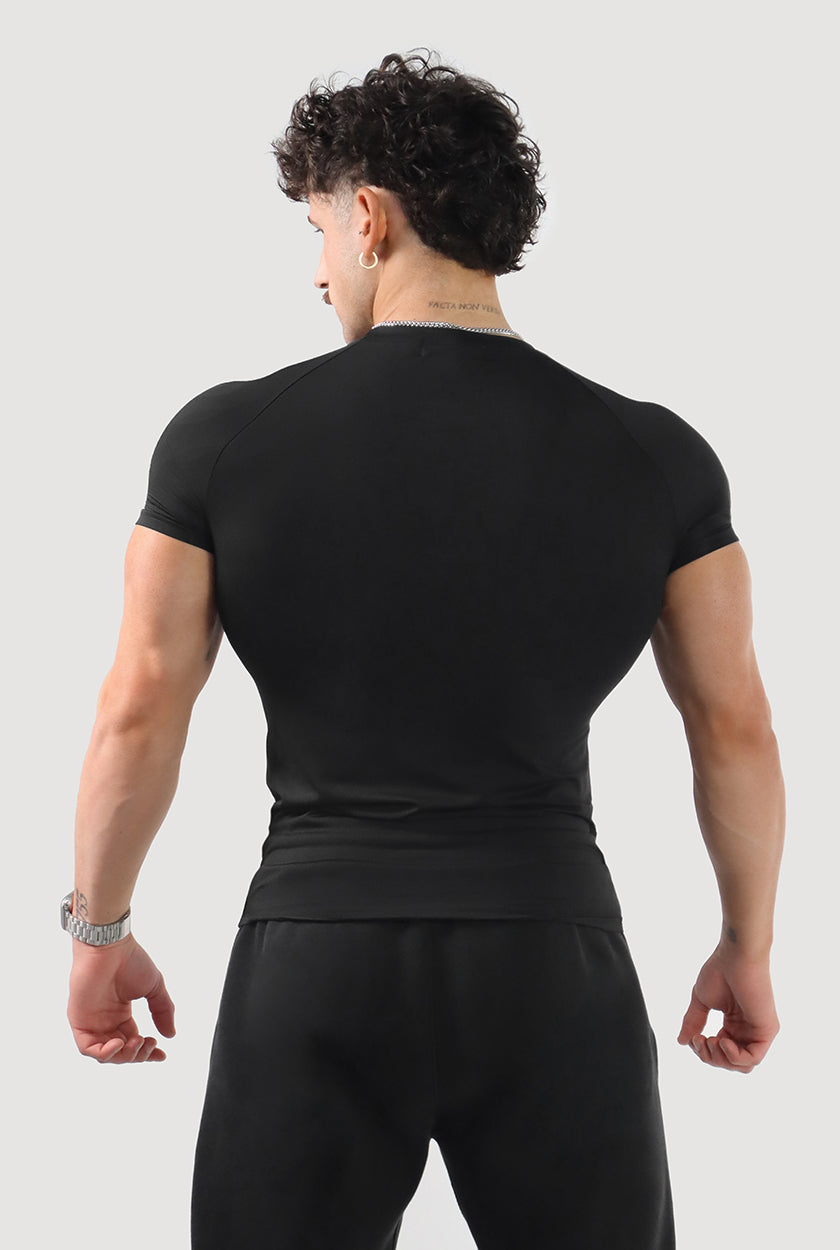 UC036 Celestial Compression Tee - Black/Red