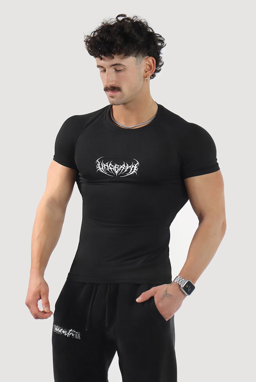 UC046 Void Compression Tee - Black/Purple