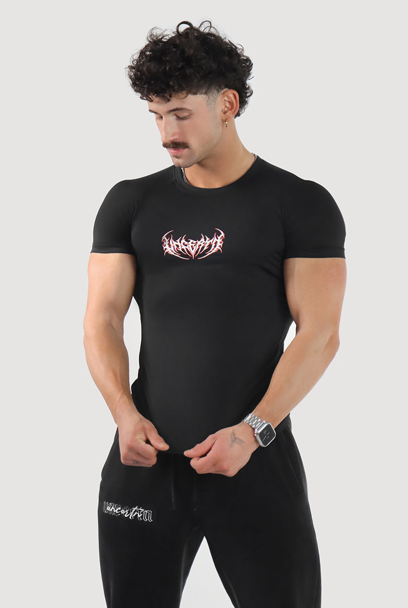 UC046 Void Compression Tee - Black/Red