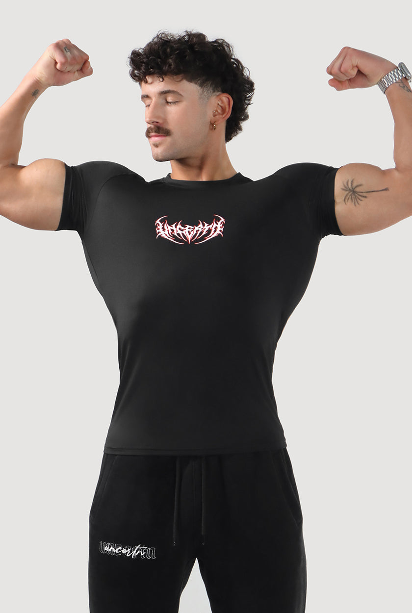 UC046 Void Compression Tee - Black/Red