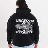 UC013 Oversized Racing Team Hoodie - Black