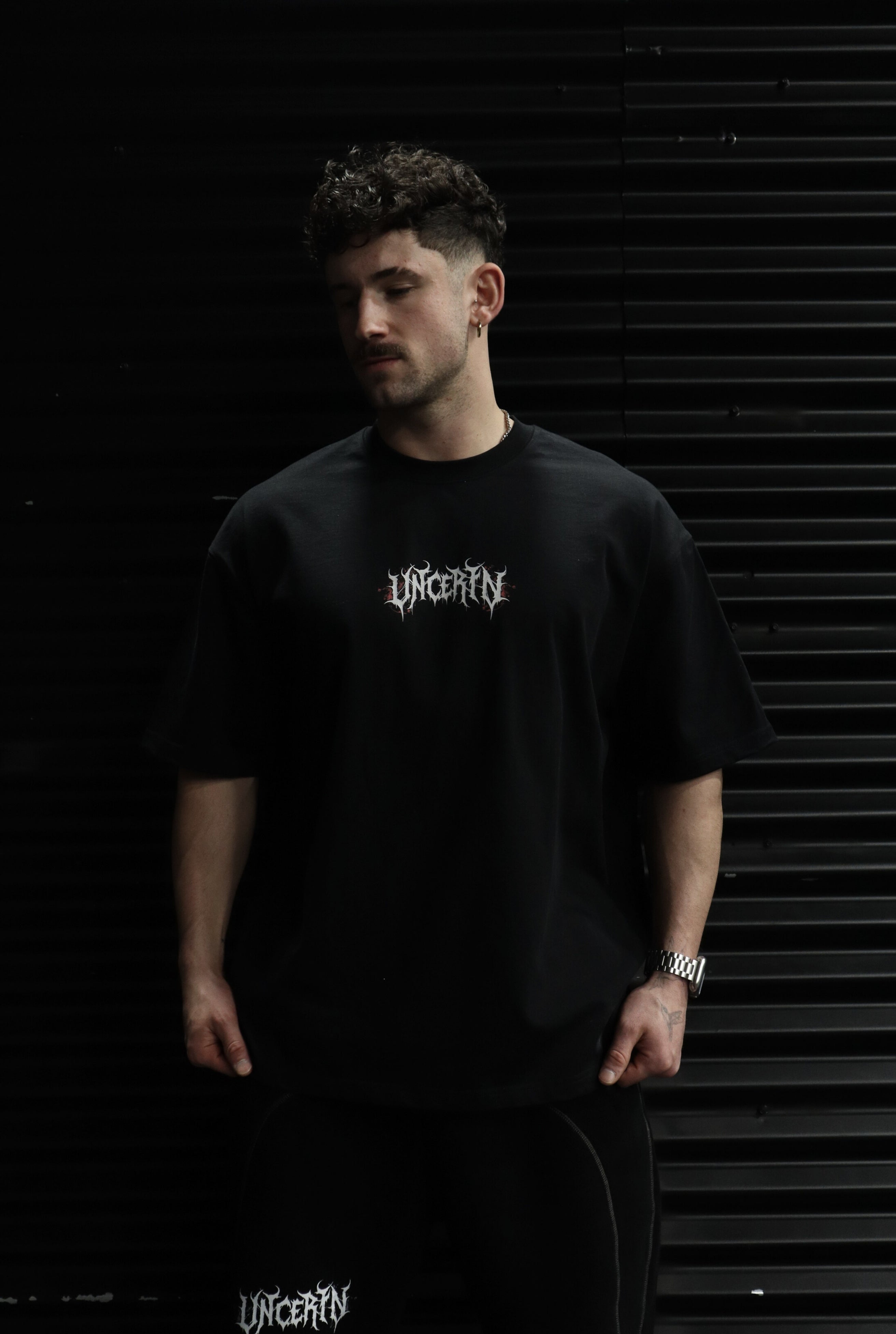 UC048 Shadow Oversized Tee - Black