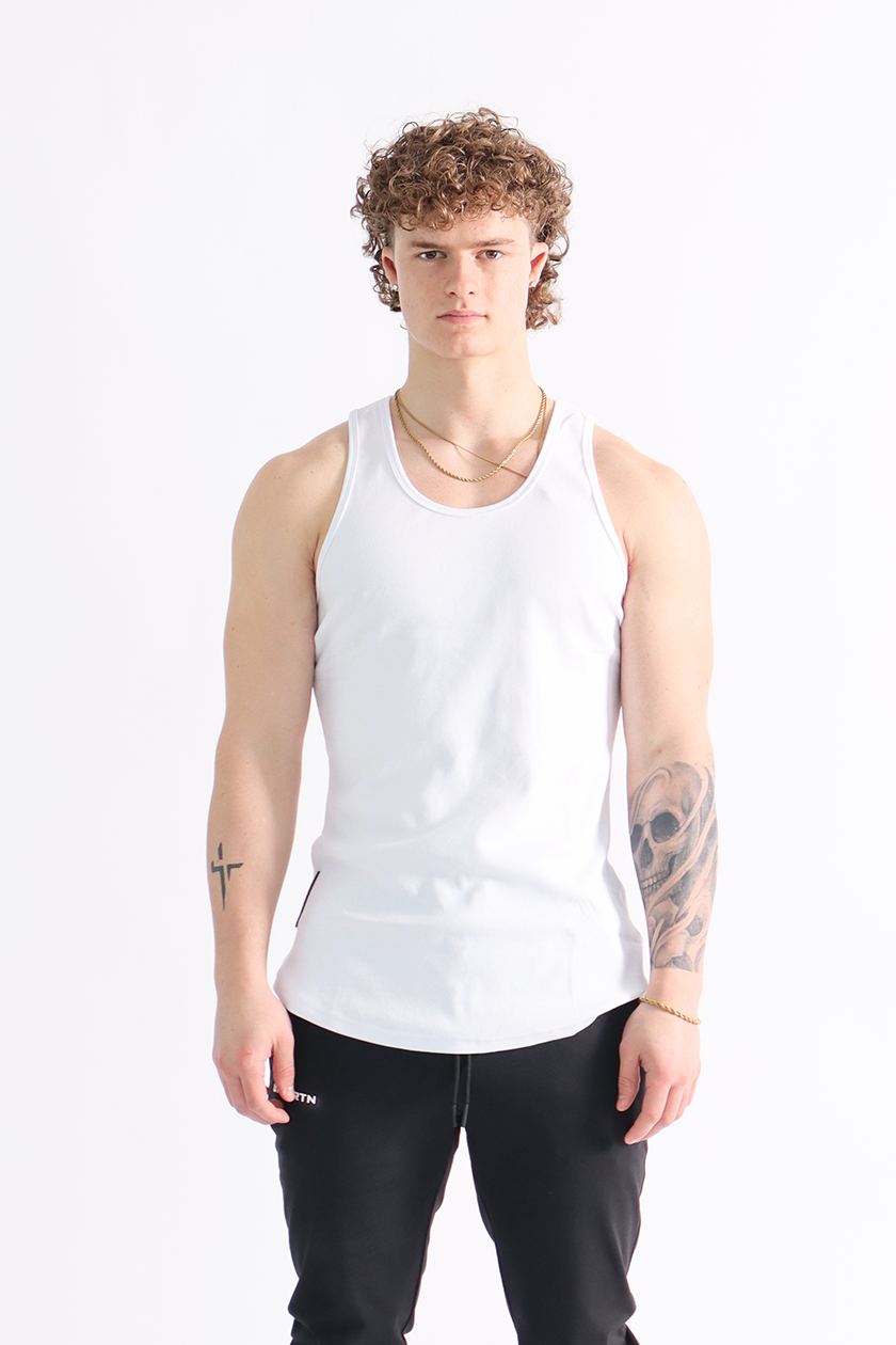 UC01 Arrival Ribbed Scoop Tank - White